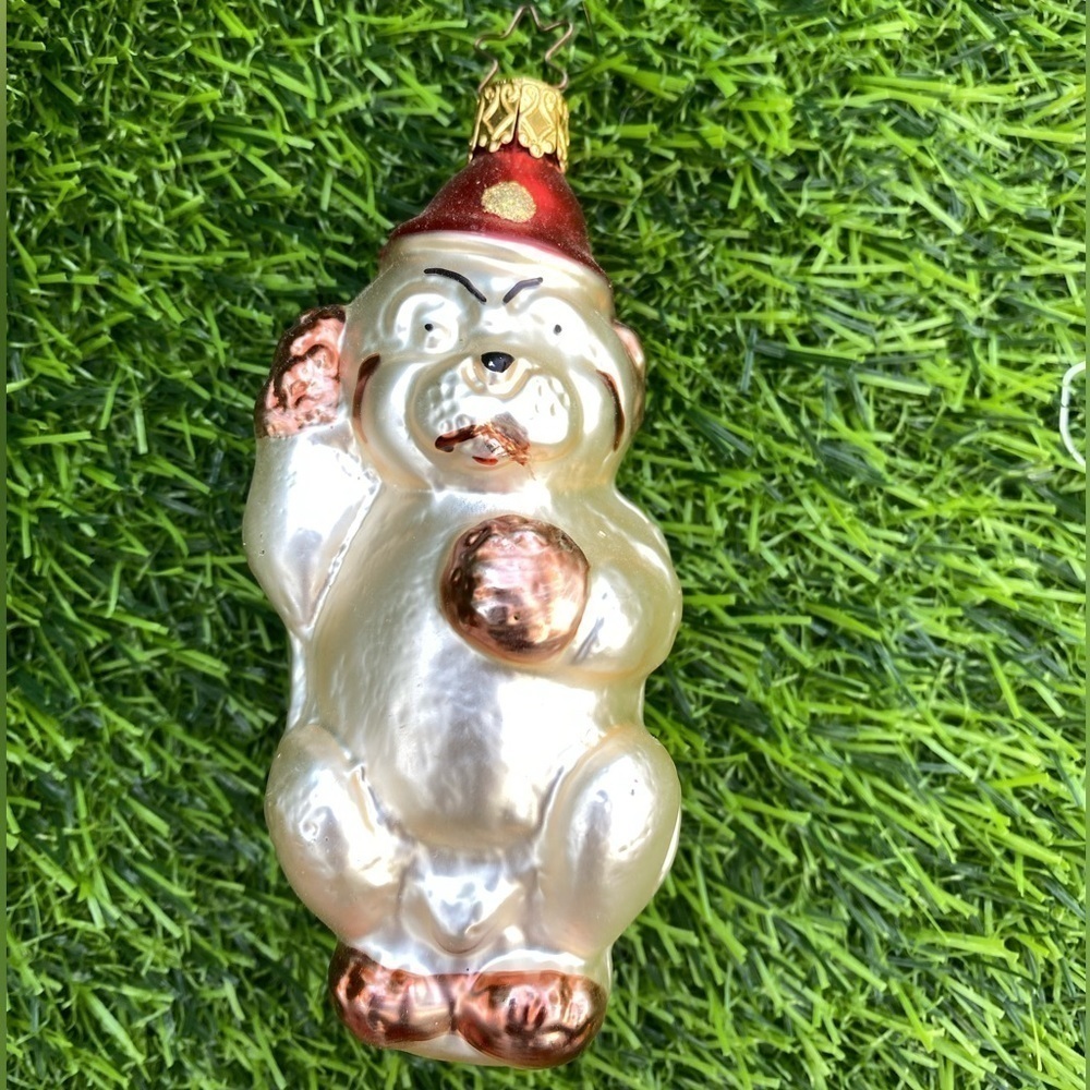 Vintage Soviet Bear Berlin Old World Christmas Inge-Glas Glass Tree OWC Ornament